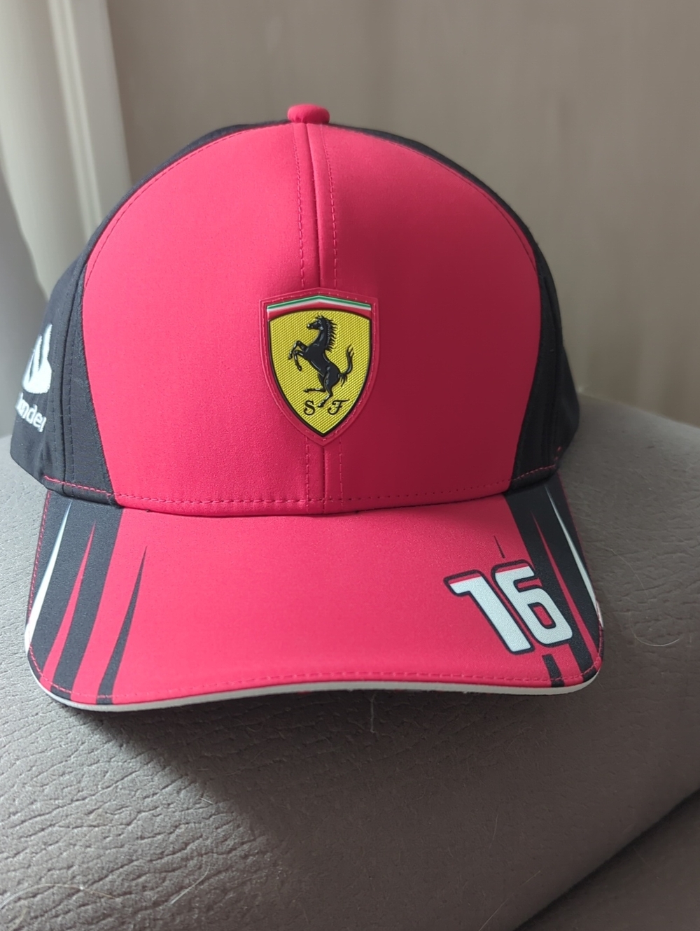 Ferrari Red and Black Racing Cap with Shield Emblem